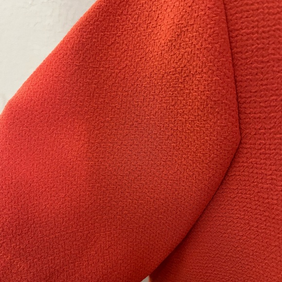 Madewell Women's Crepe Tailored Tee Blouse In Coral Orange Size M NWT - Picture 5 of 5